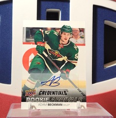 Adam Beckam 2021-22 - Rookie Arrivals Auto Credentials Upper Deck